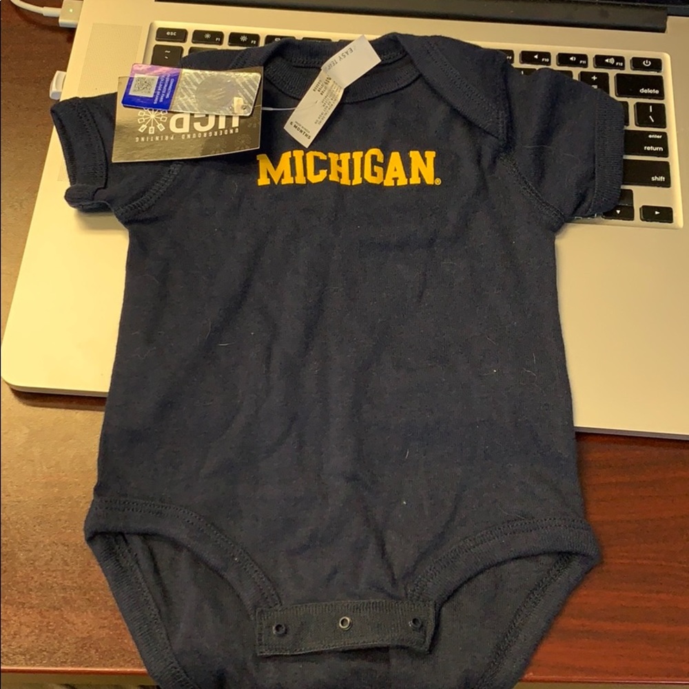 6month michigan onesie